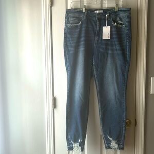 Distressed Blue Skinny Jeans